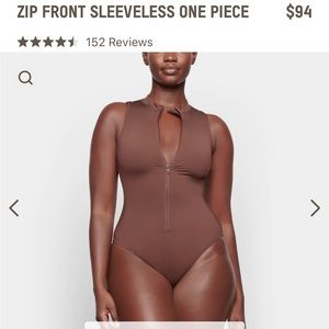Skims Zip Front sleeveless one piece